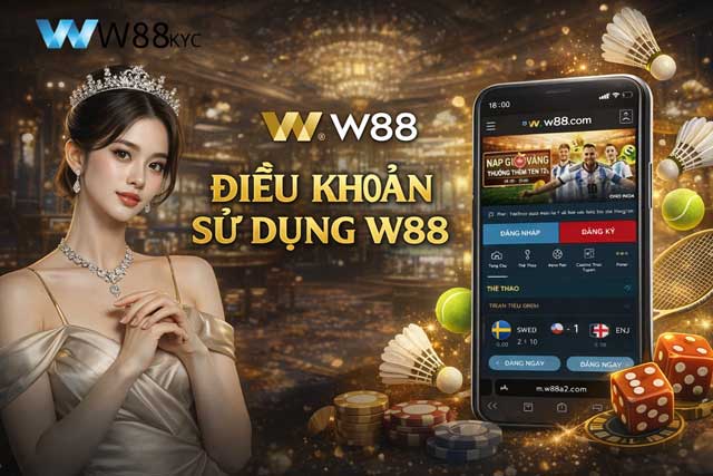 Điều Khoản Sử Dụng W88 1 Bản điều khoản sử dụng chính thức tại hệ thống nhà cái W88 Kraam